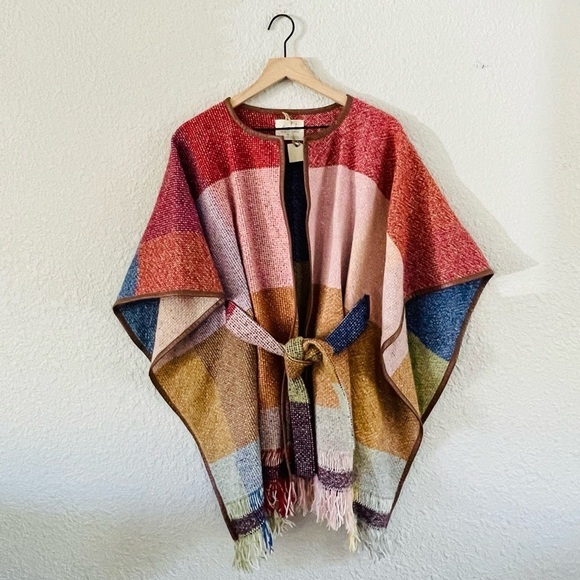 Anthropologie Nomad Colorpane Poncho - Picture 1 of 16